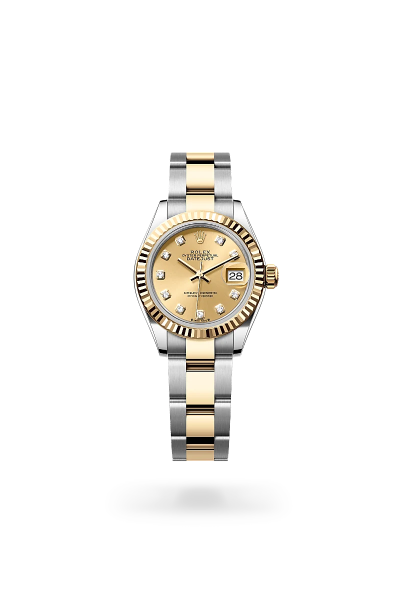 Rolex Lady-Datejust Oyster, 28 mm, Oystersteel and yellow gold