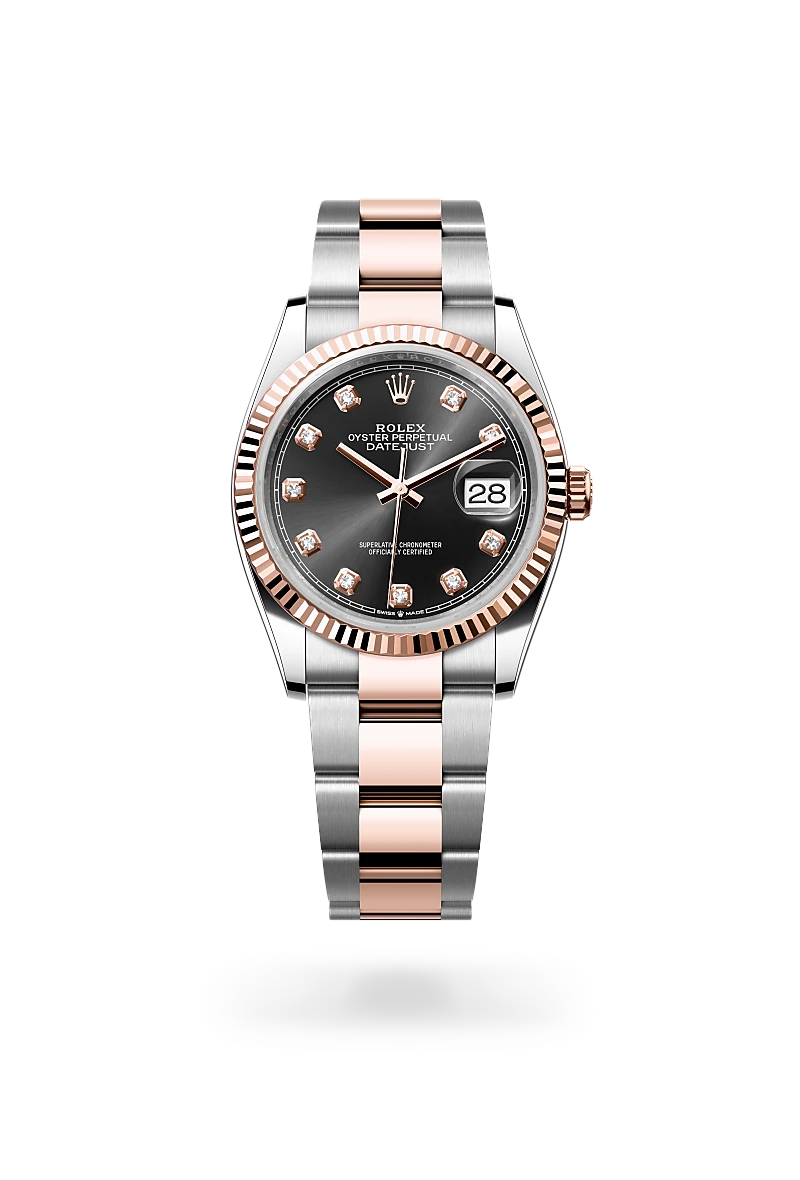 Rolex Datejust 36 Oyster, 36 mm, Oystersteel and Everose gold
