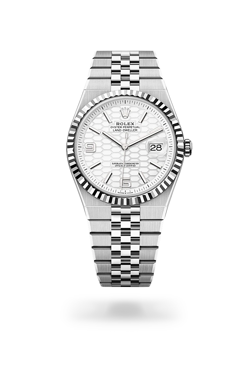 Rolex Land-Dweller 40 Oyster, 40 mm, Oystersteel and white gold